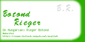 botond rieger business card